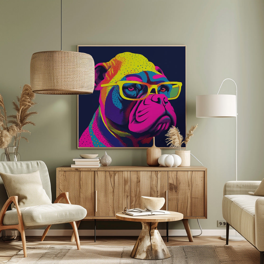 Canine Neon Vibes | Canvas