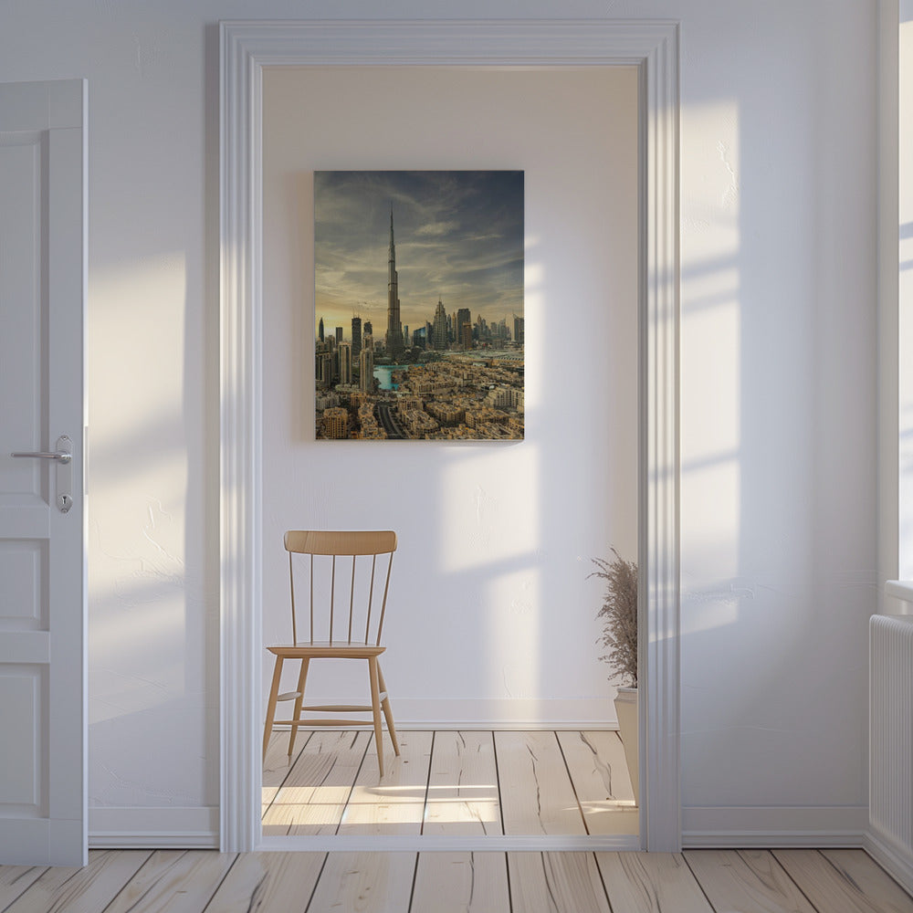 Solnedgång i centrum | Canvas