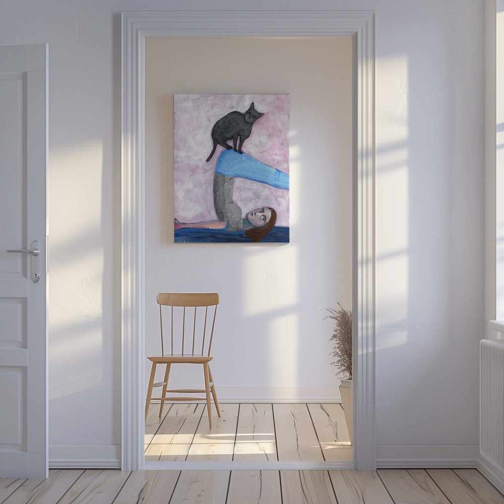 Yoga avec mon chat | Tableaux sur Toile