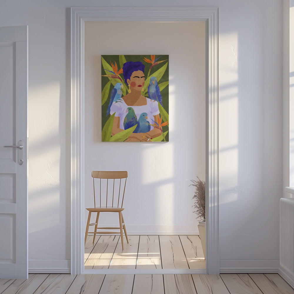 Frida och fåglar | Canvas