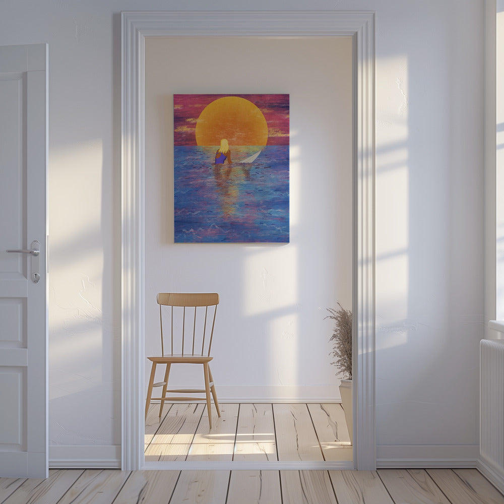 Surferpige | Lærredsbilleder