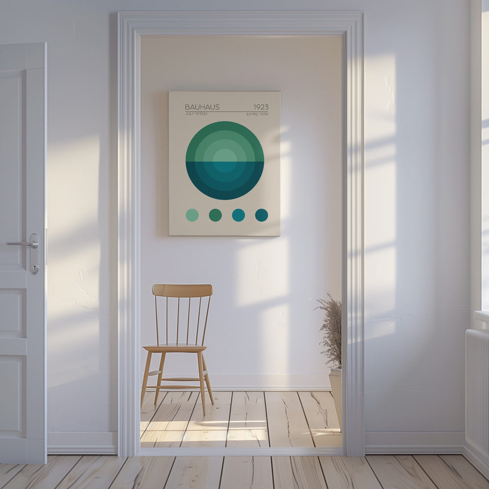 Cerchio Blu Bauhaus | Stampe su Tela