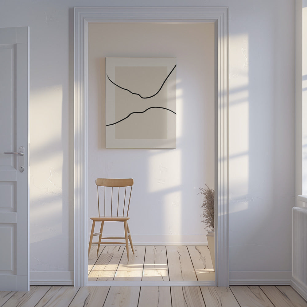 Kunst mit weichen abstrakten Linien | Leinwand-Bilder