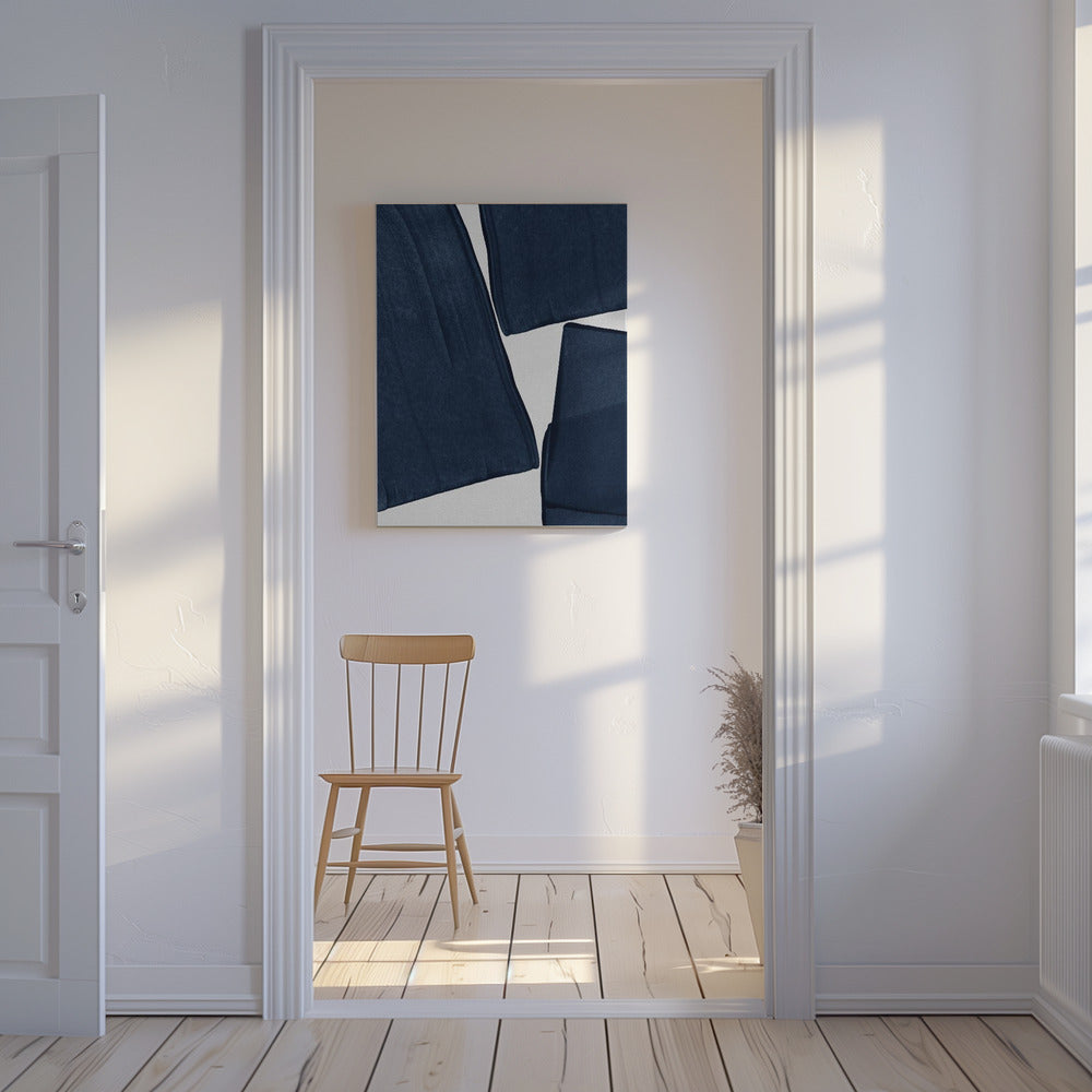 Minimalistisches Gemälde Blau III | Leinwand-Bilder