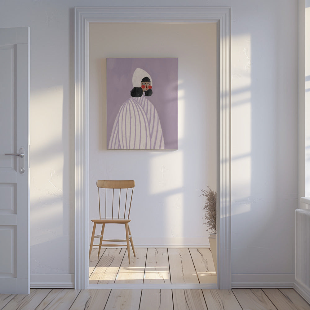 La femme au chapeau blanc | Tableaux sur Toile