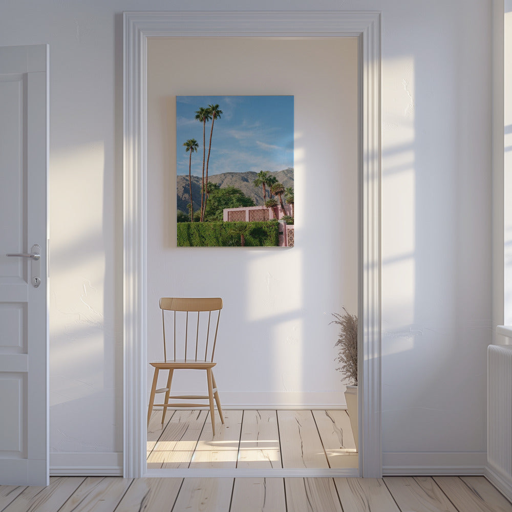 Palm Springs rosa hus | Canvas