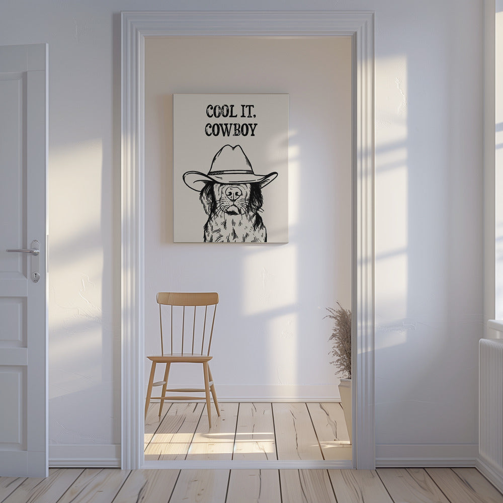 Cool it Cowboy Nero | Stampe su Tela