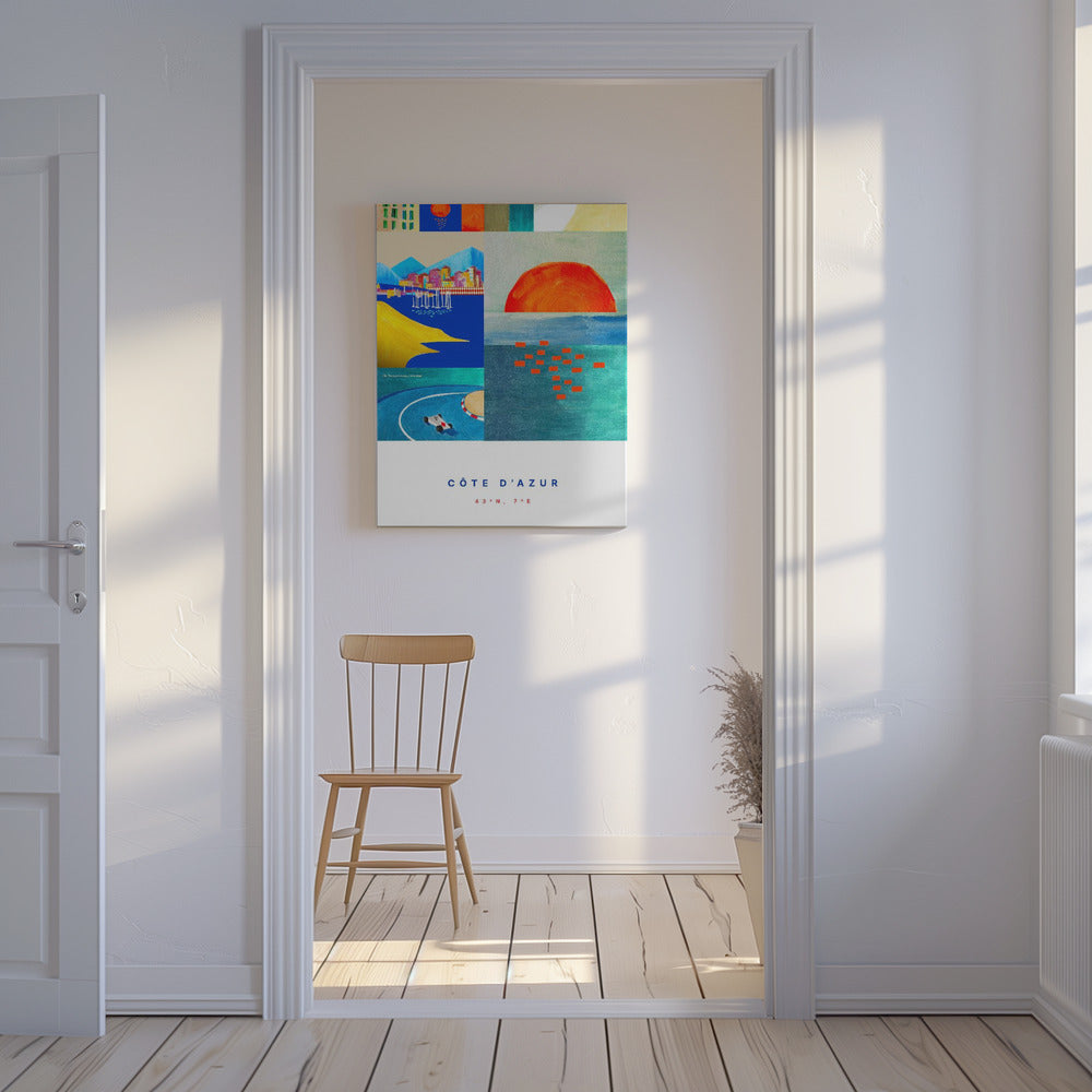 MODERNA RIVIERAN: FÄRGGLADA CÔTE D'AZUR Poster | Canvas
