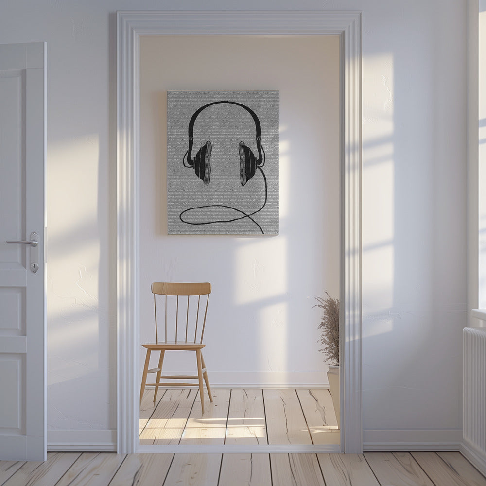 Pair Of Black Headphones | Canvas