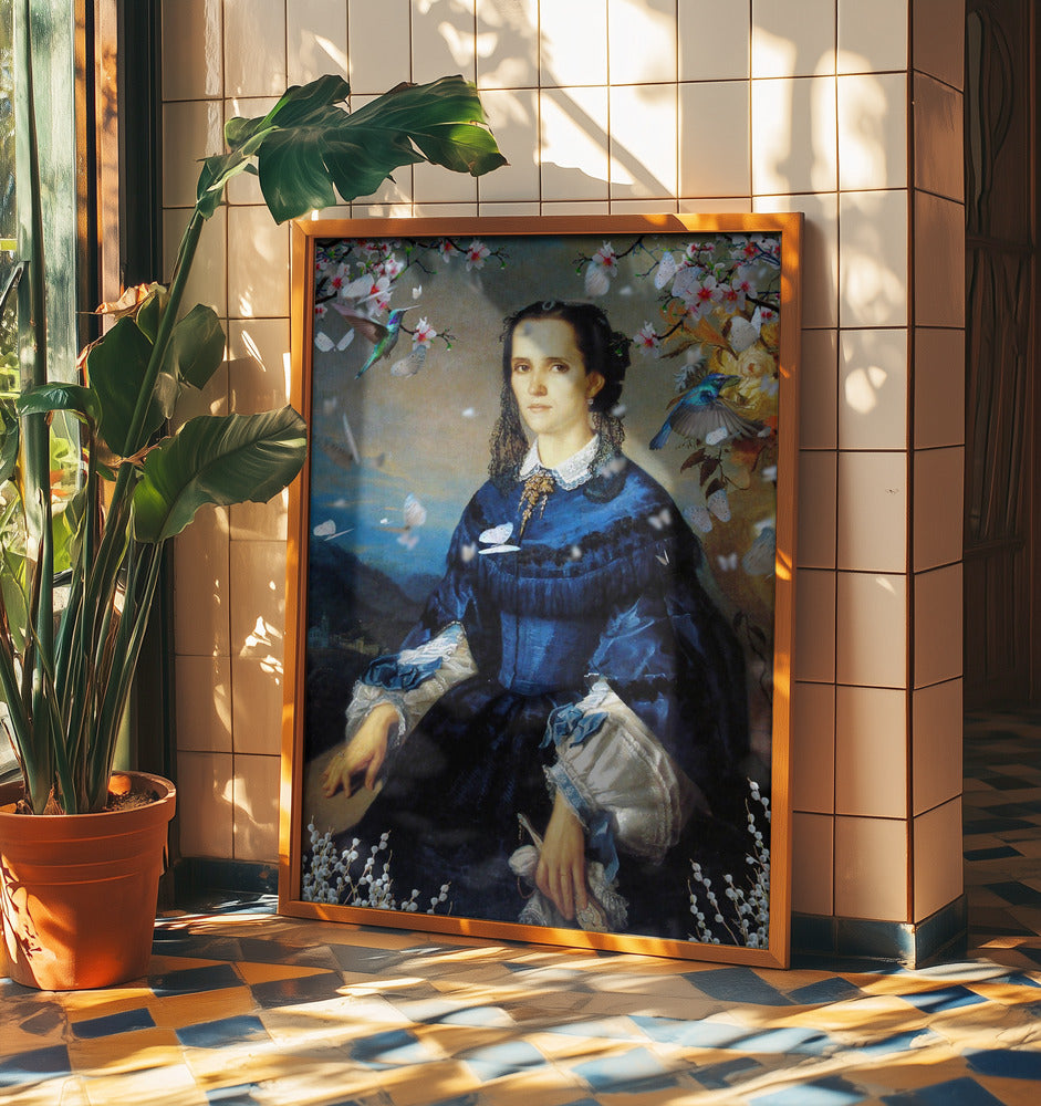 Lady Blue Kolibri blüht | Poster