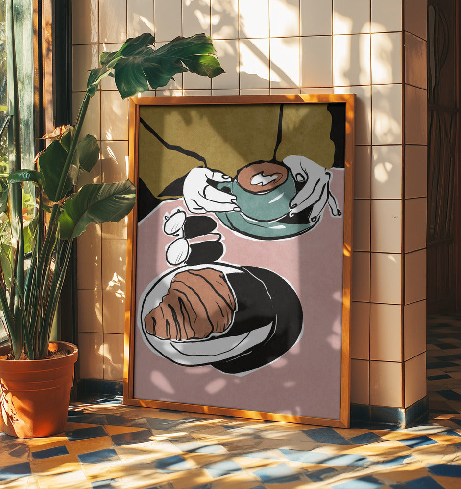 Croissant et café au lait | Poster