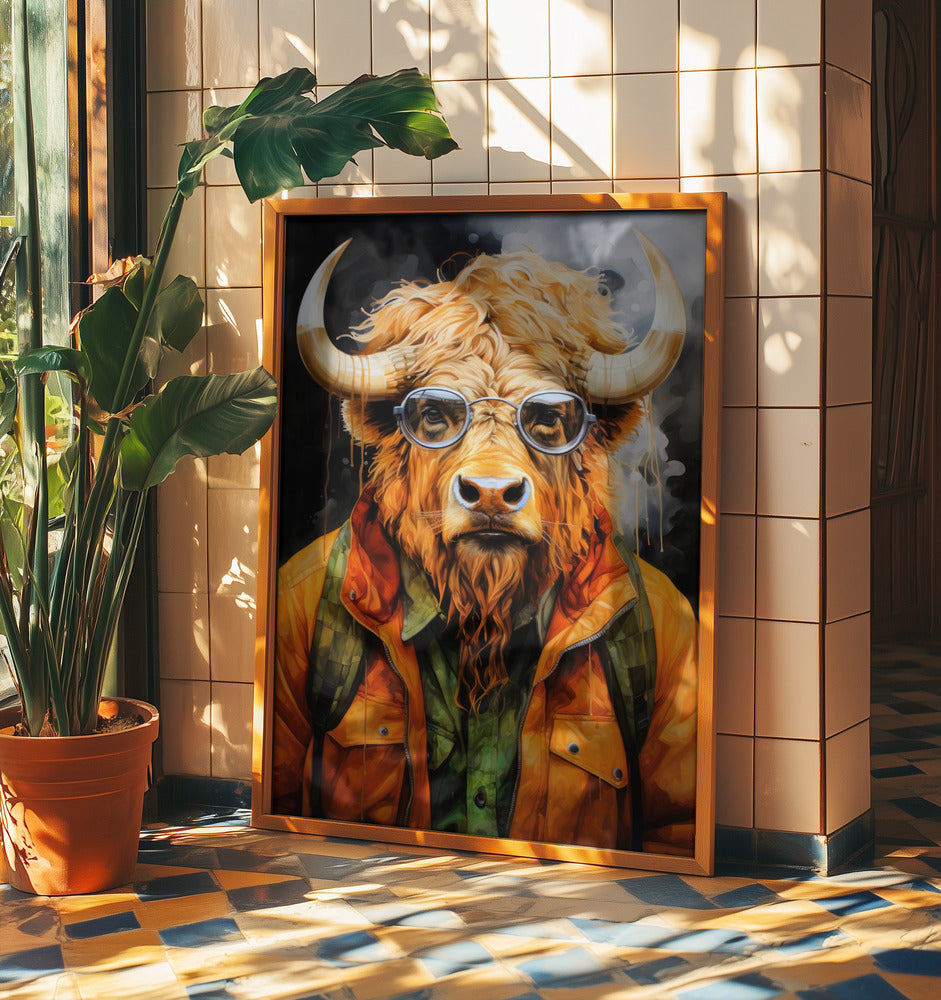 Buffalo Watercolor Animal Art | Poster