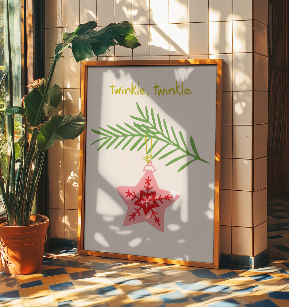 Glad glittrande julstjärna | Poster
