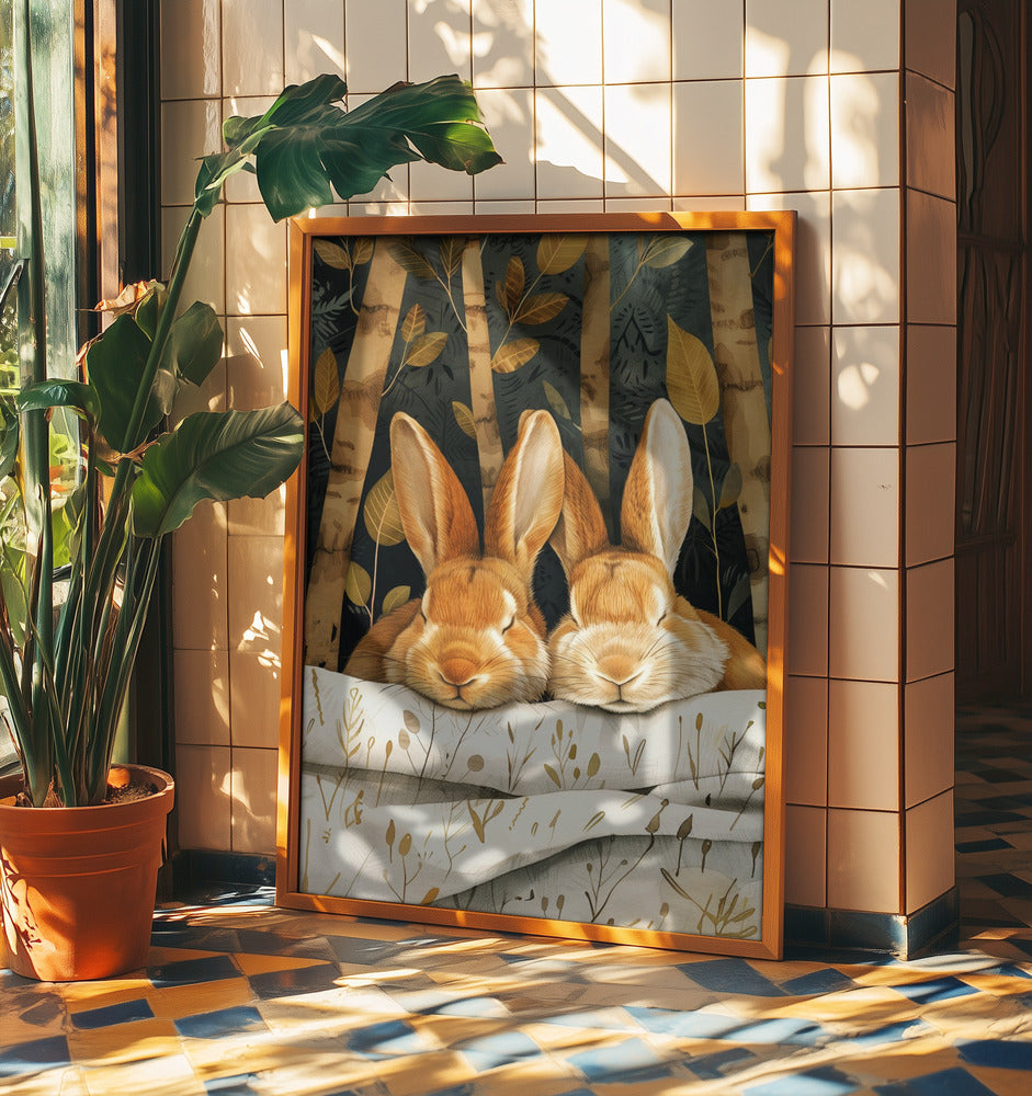 Bunny watercolor animal art 2 | Poster