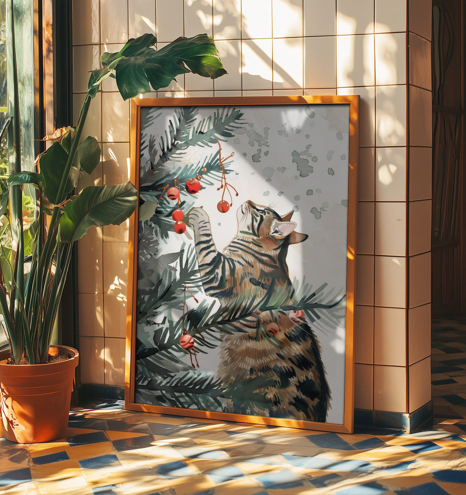 Kitty and Christmas tree | Poster