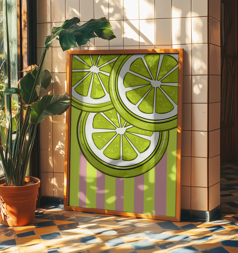 Lime su rosa | Poster - Stampe d’Arte