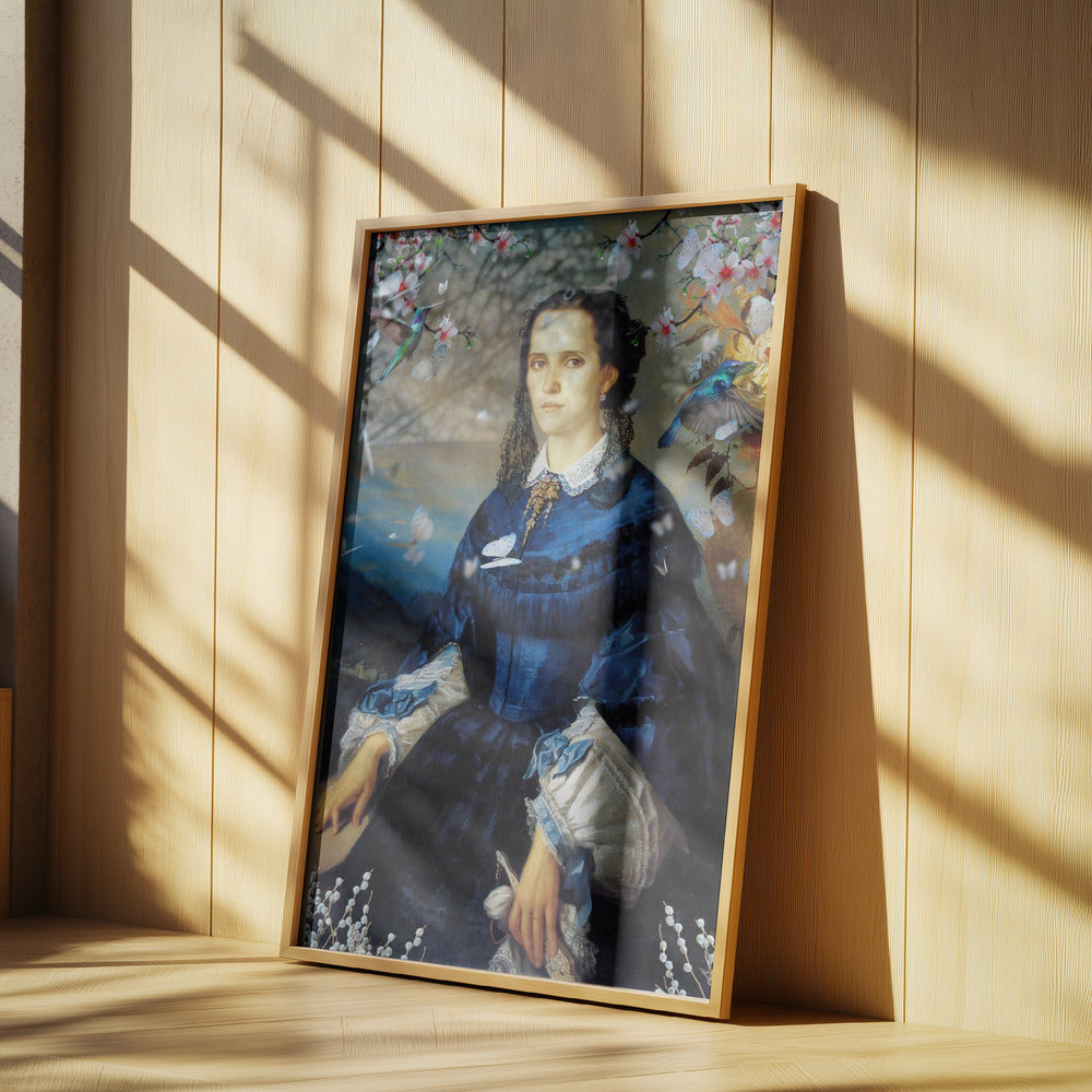 Lady Blue Kolibri blüht | Poster
