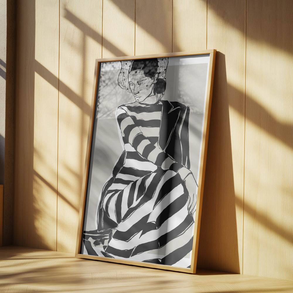 Randig klänning | Poster