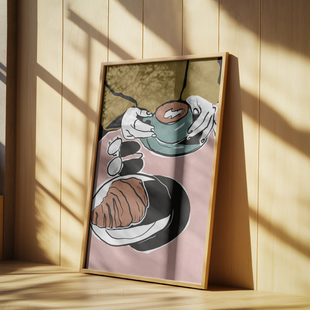 Croissant et café au lait | Poster