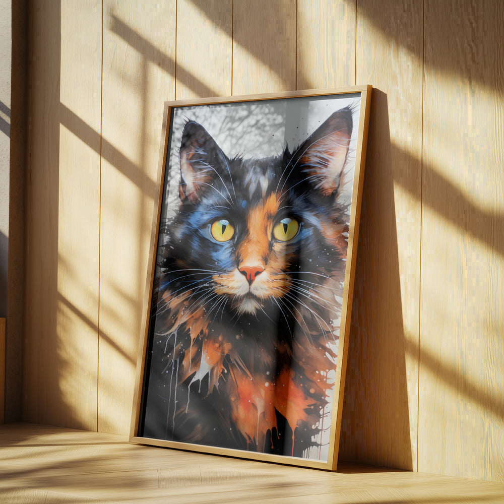 Cat Jack Watercolor Animal Art | Poster