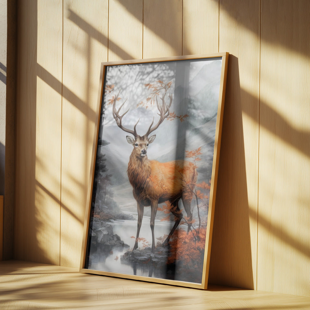 Deer Watercolor Animal Art | Poster