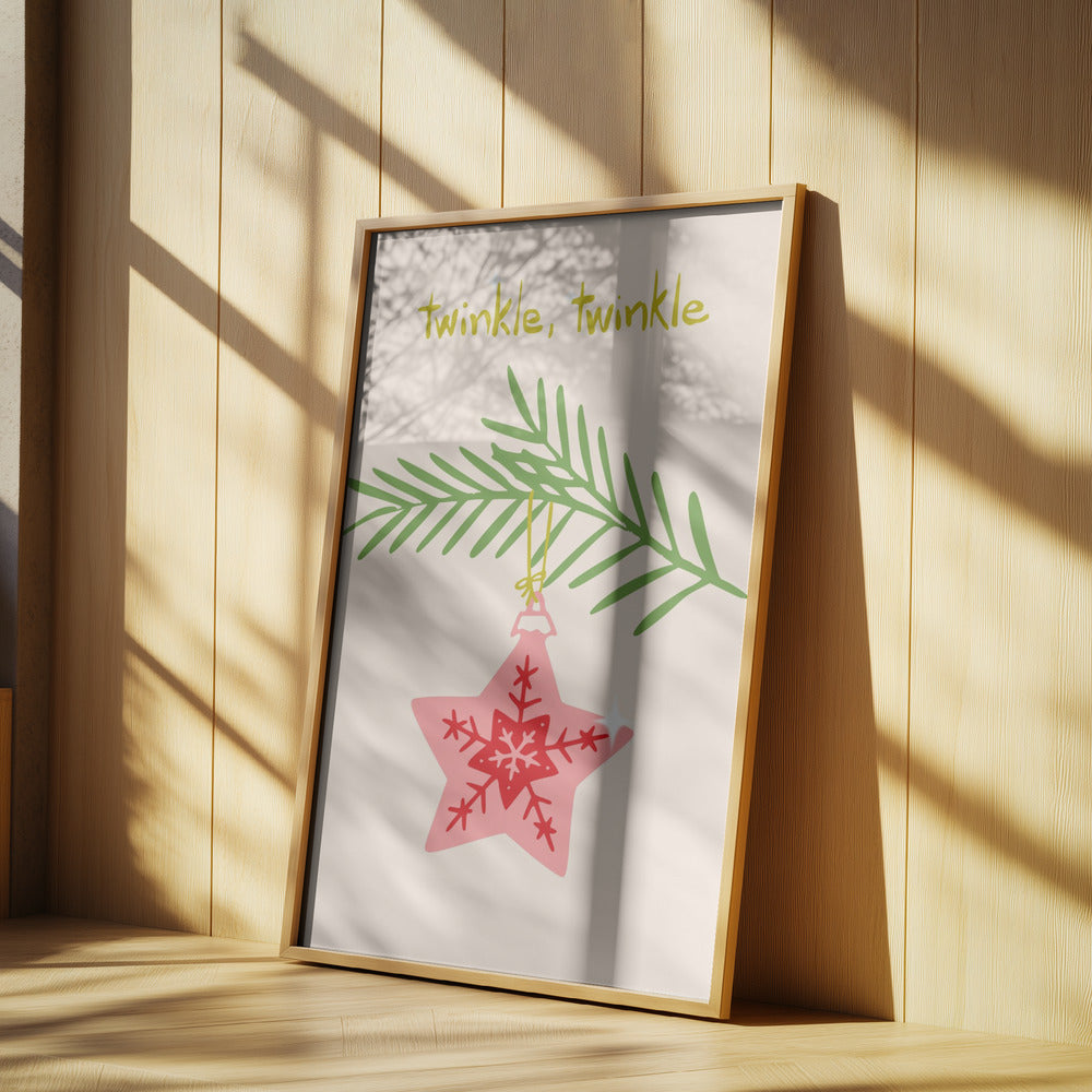 Glad glittrande julstjärna | Poster