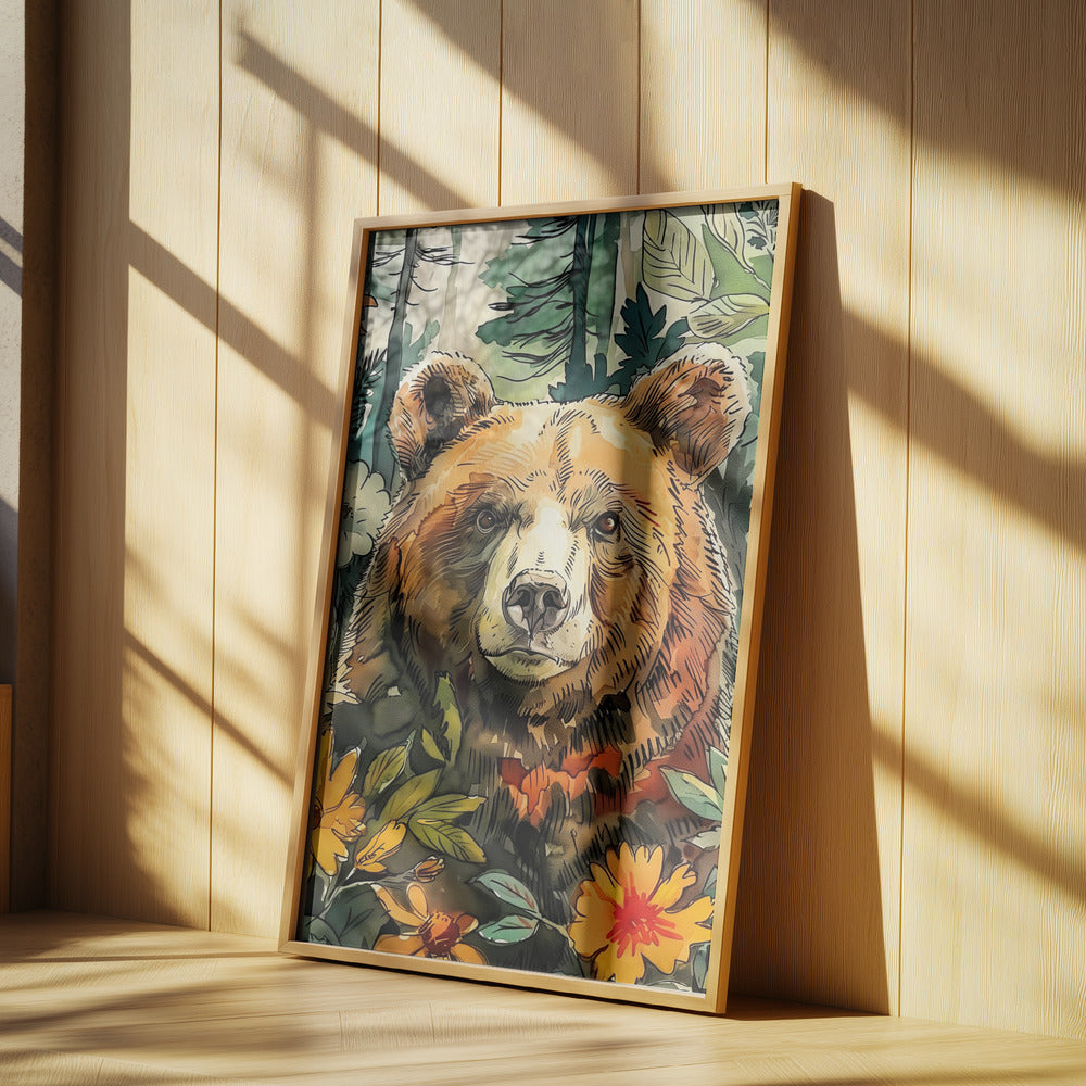 Animal Bear Watercolor Animal Art 8 | Poster