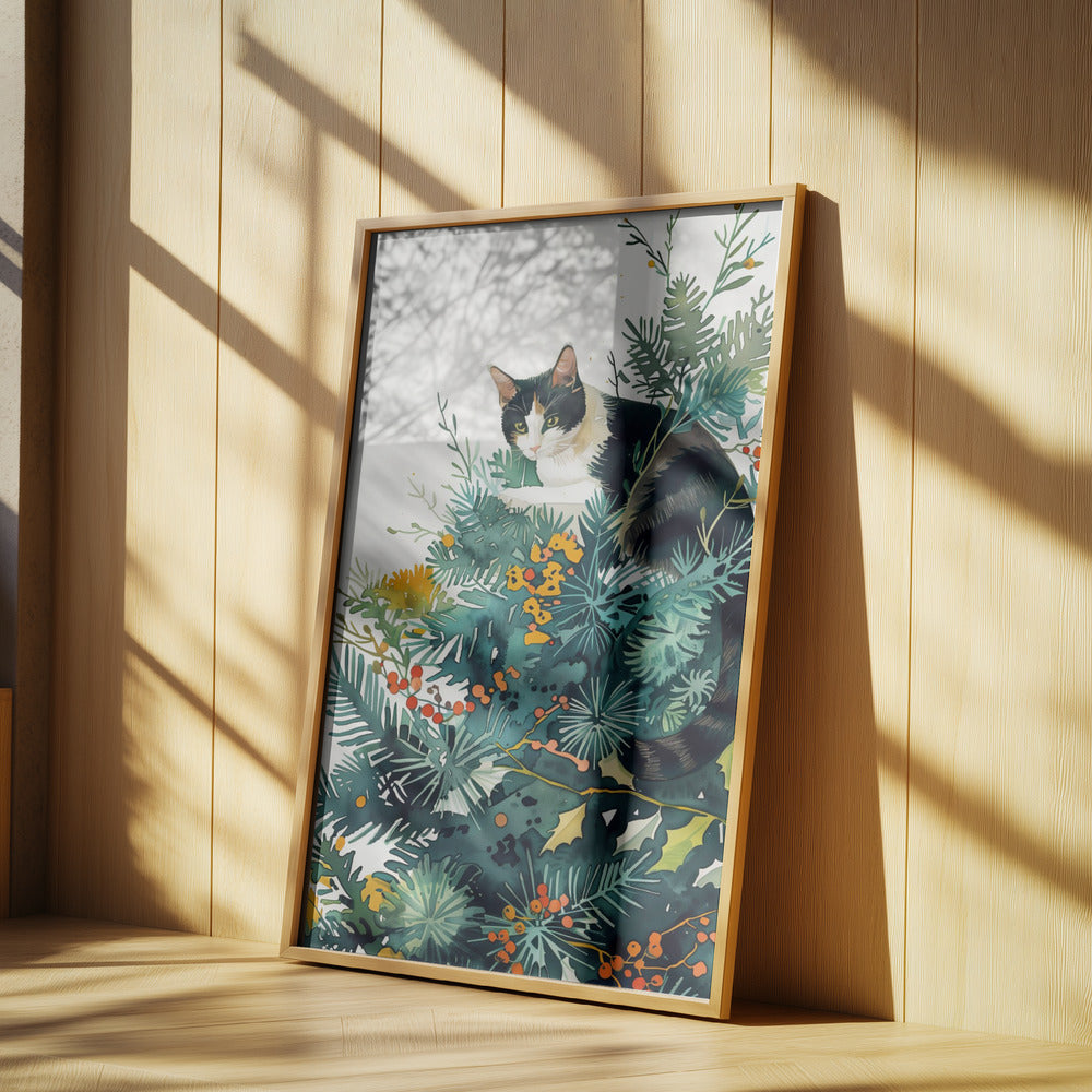 Kitty and Christmas tree | Poster