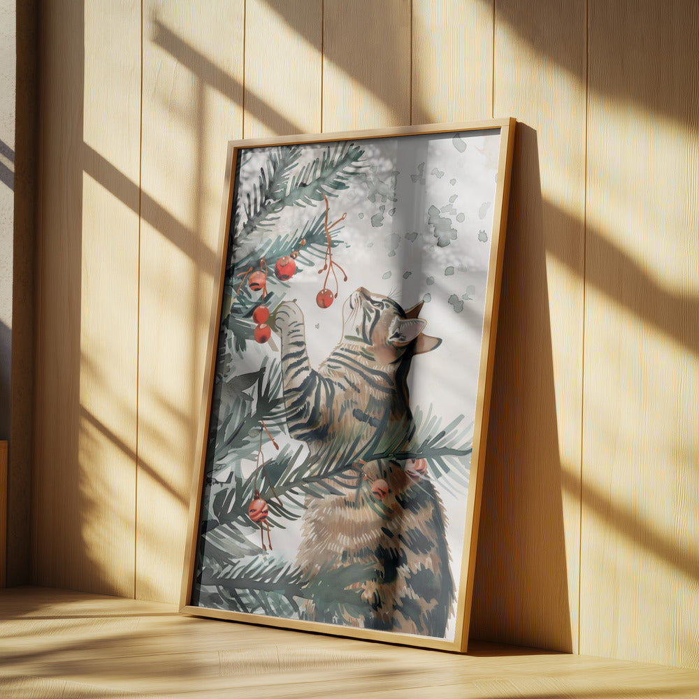 Kitty and Christmas tree | Poster
