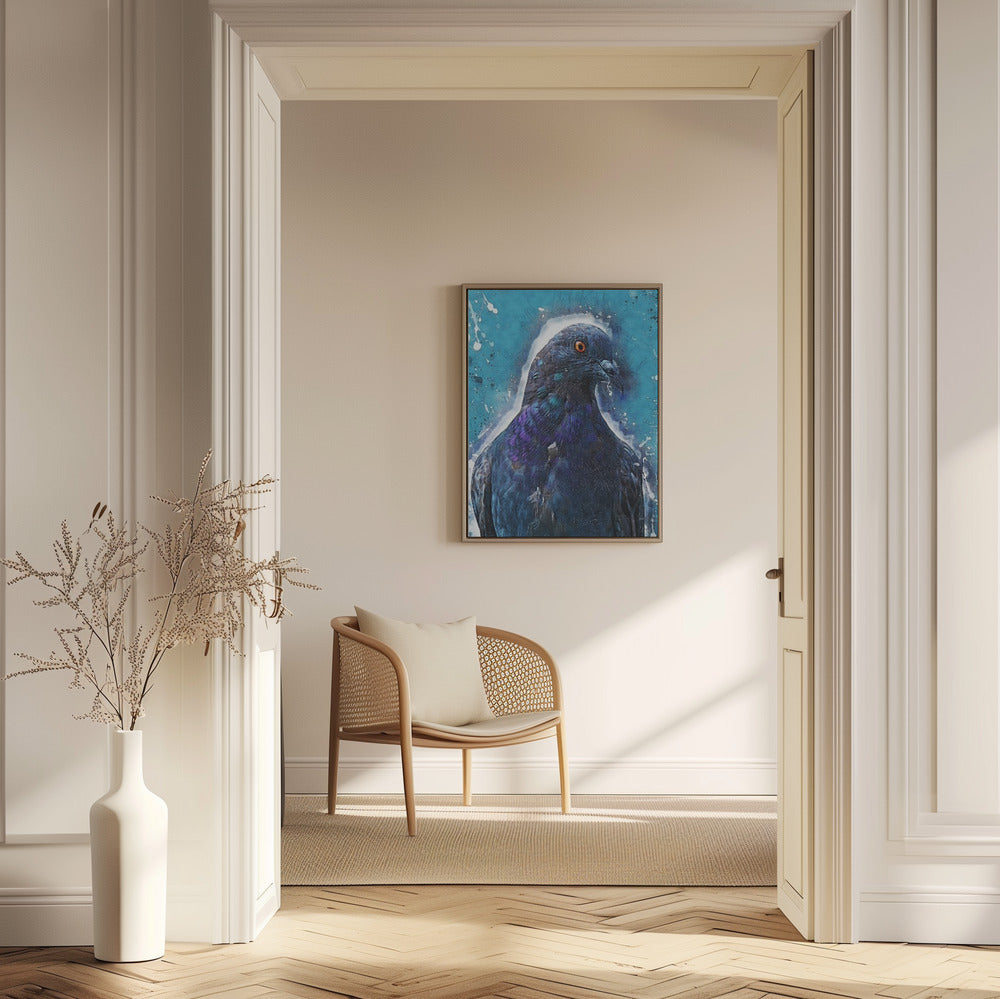 Djur Duva Fågel Akvarell Djurkonst | Poster