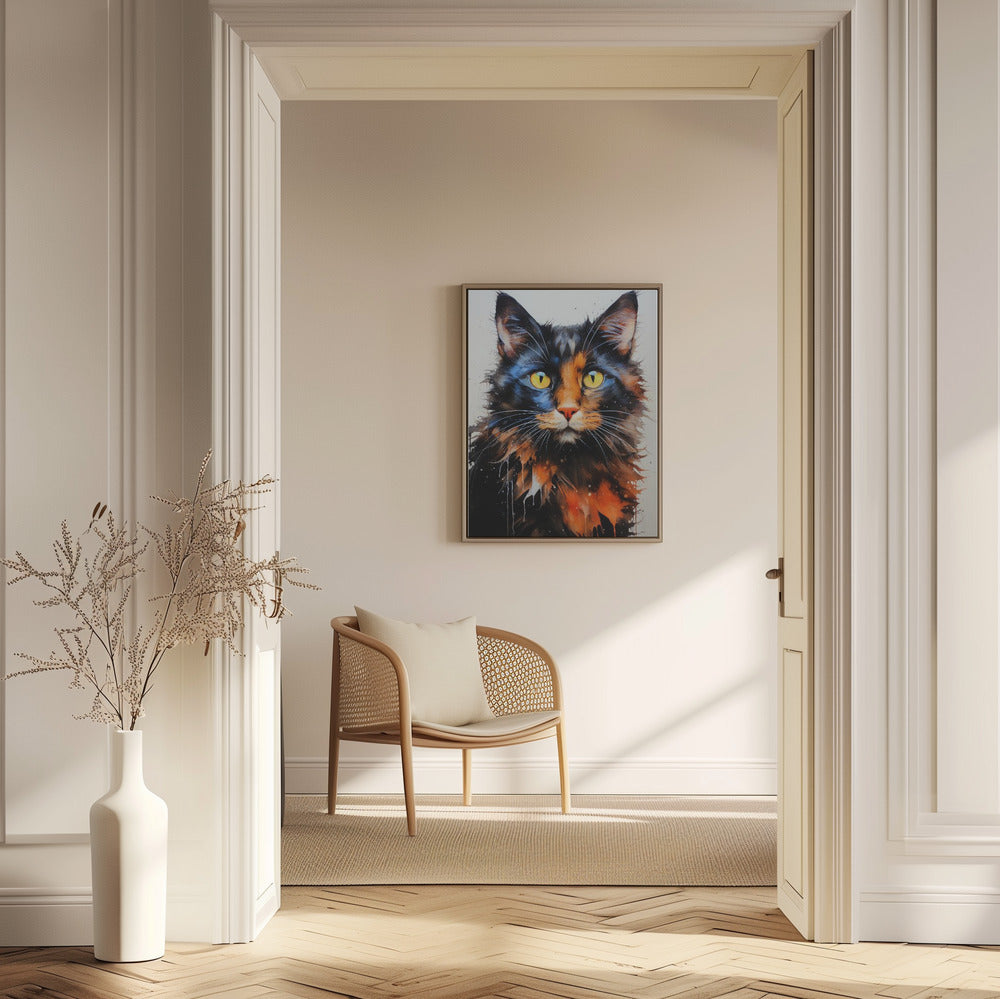 Cat Jack Watercolor Animal Art | Poster