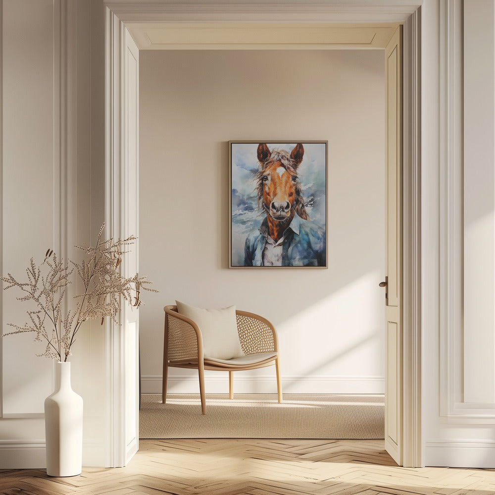 Pferd Aquarell Tier Kunst | Poster