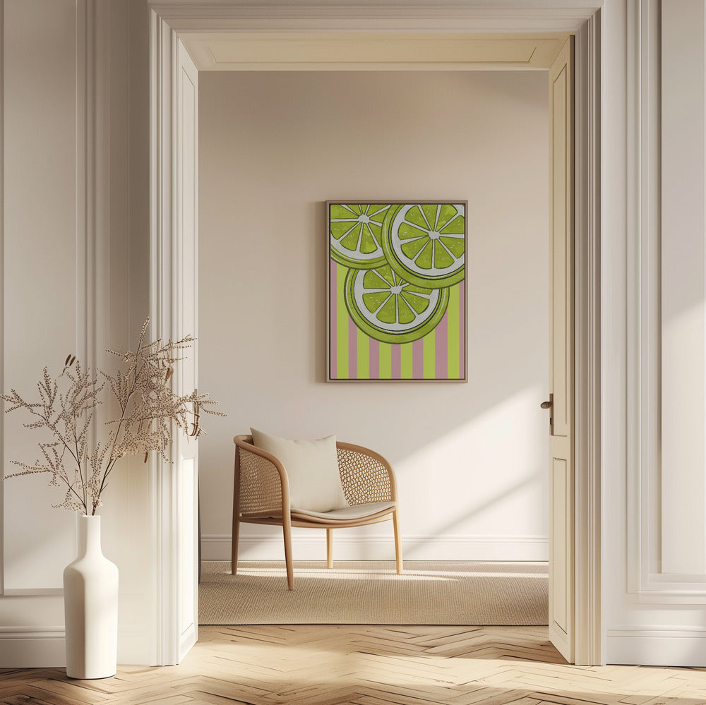 Lime su rosa | Poster - Stampe d’Arte
