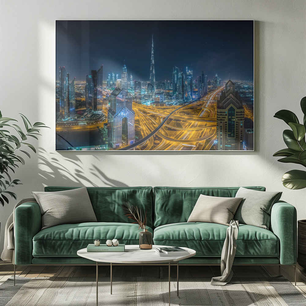 Ville bleue | Tableaux sur Toile