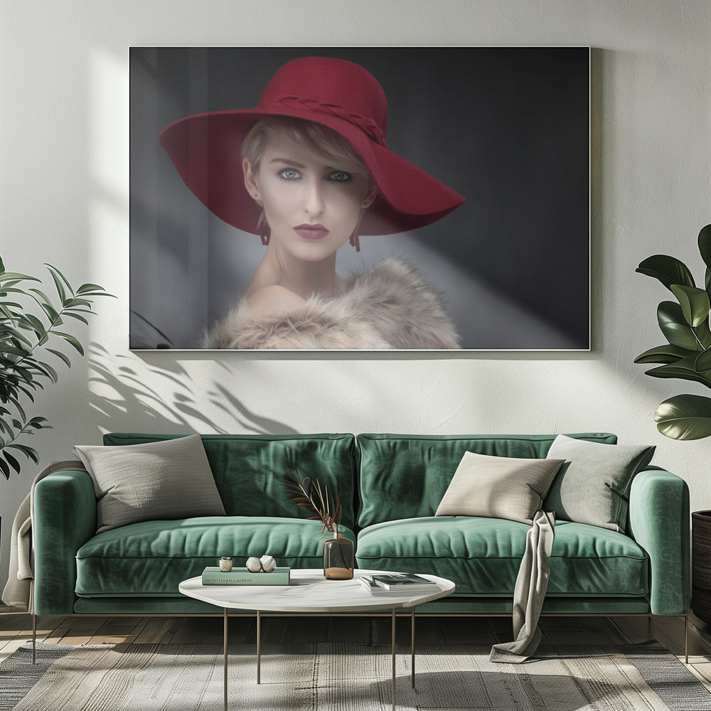 Ambers røde hatt | Lerretsbilder