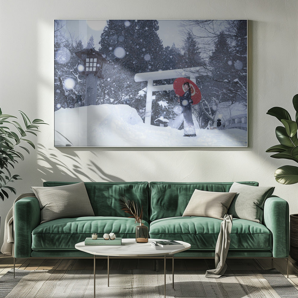 Winter shrine in japan | Canvas