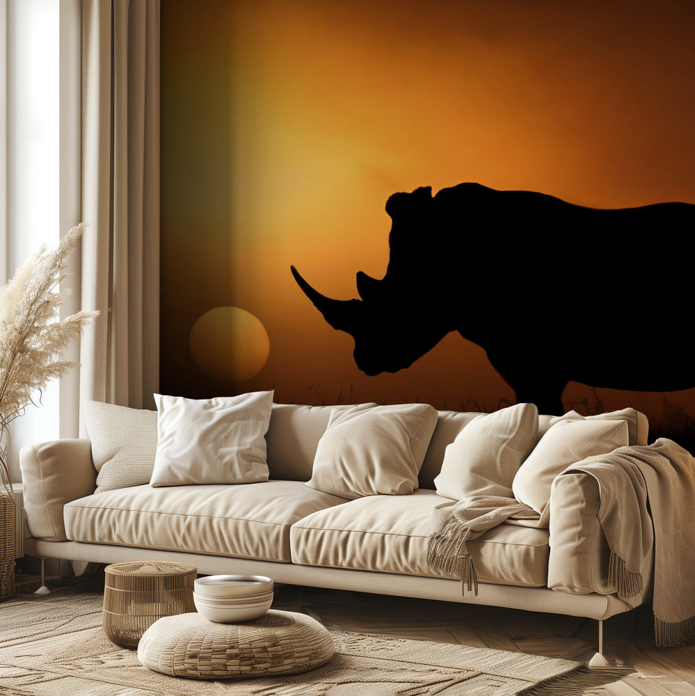Rhino Sunrise | Wallpaper