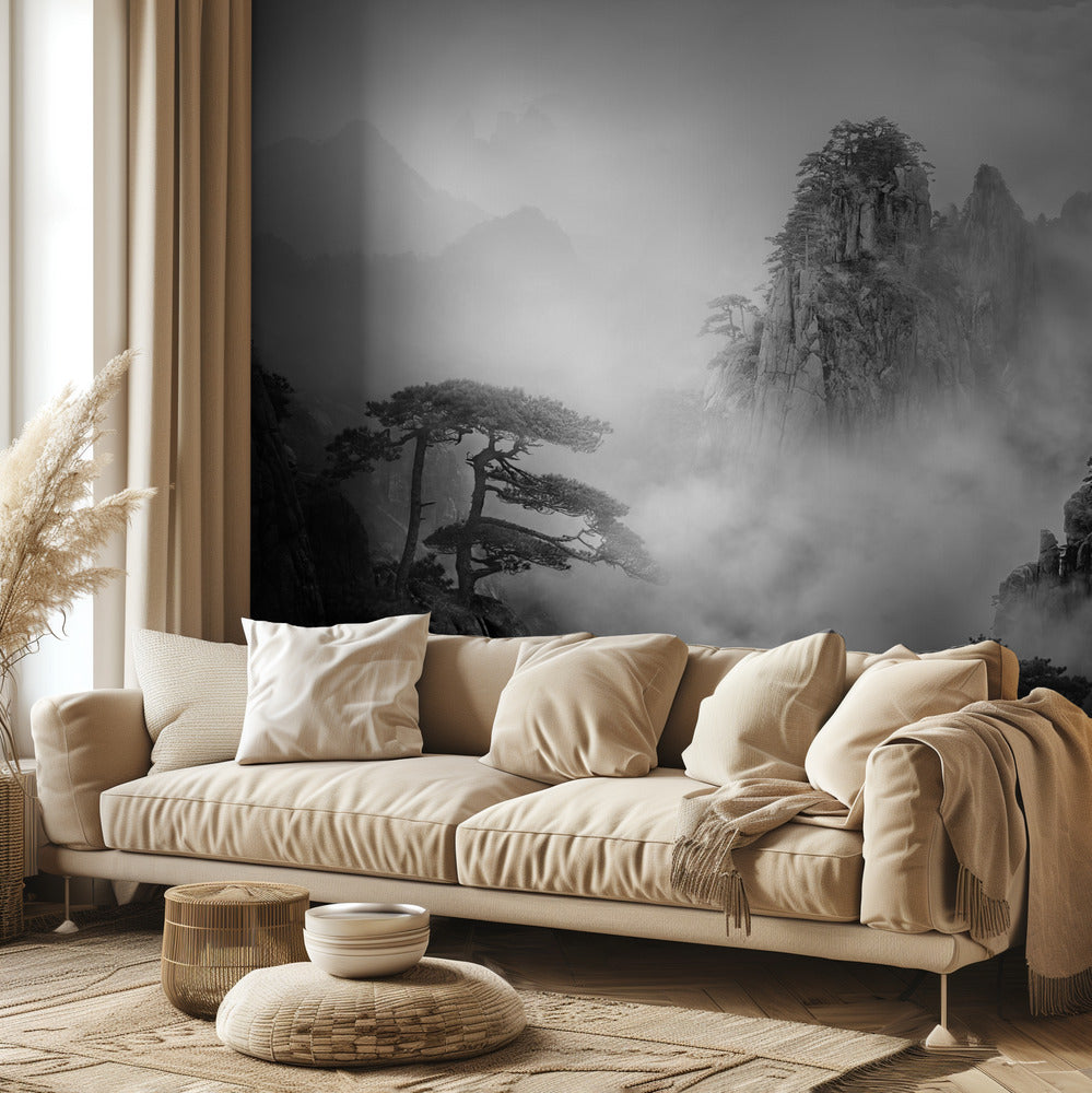 Huang Shan im Nebel | Fototapeten