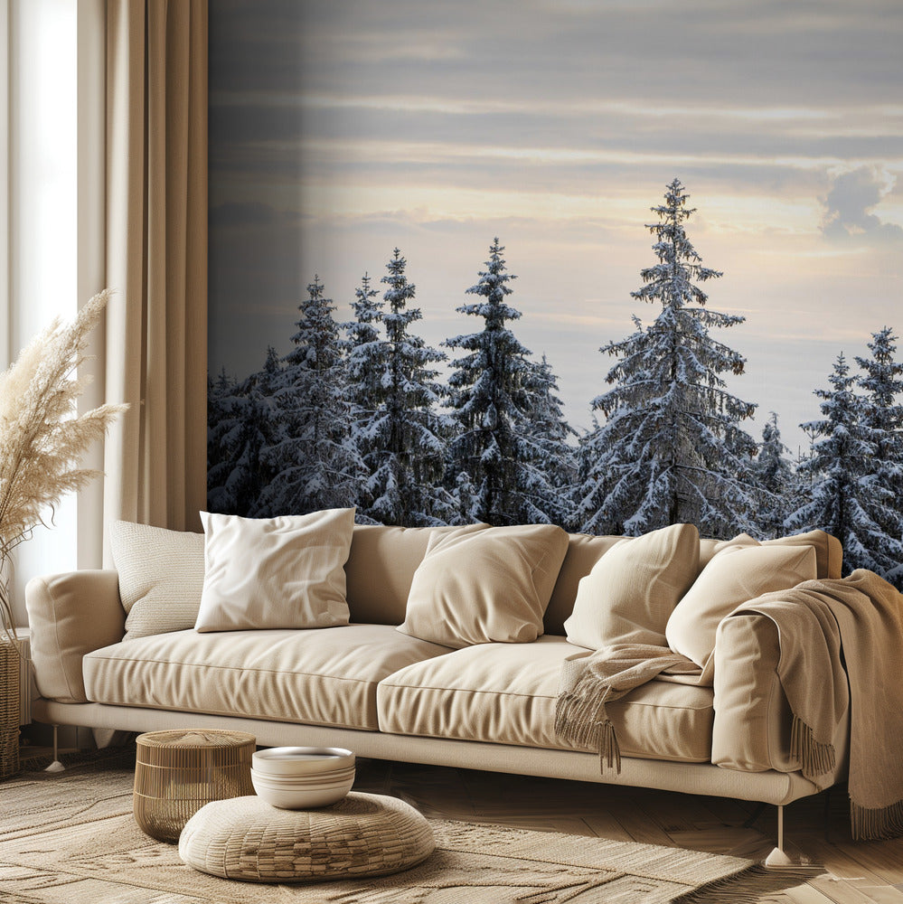 Árboles cubiertos de nieve 8 | Papel Pintado Fotográfico
