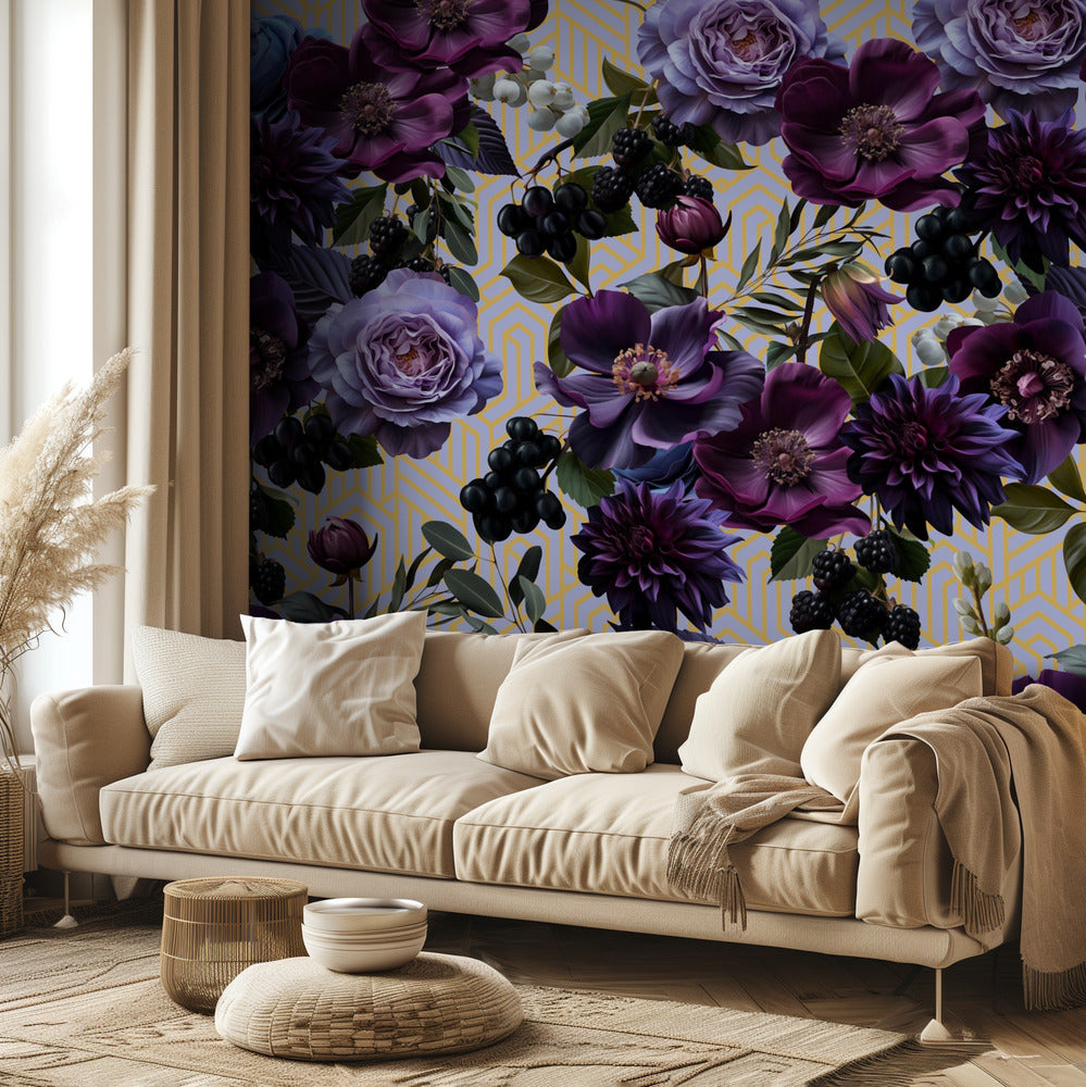 Gothic_Gold Lilac Art | Fototapeten