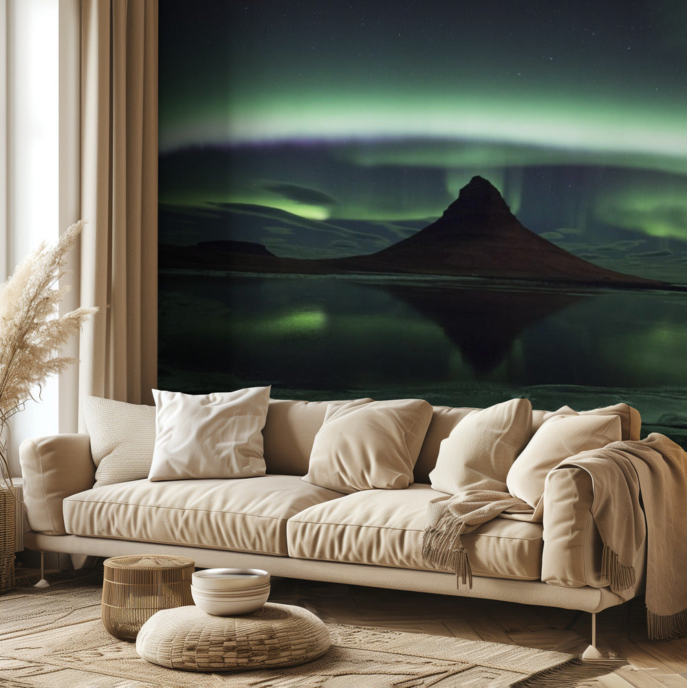 Kirkjufell Aurora | Fototapet