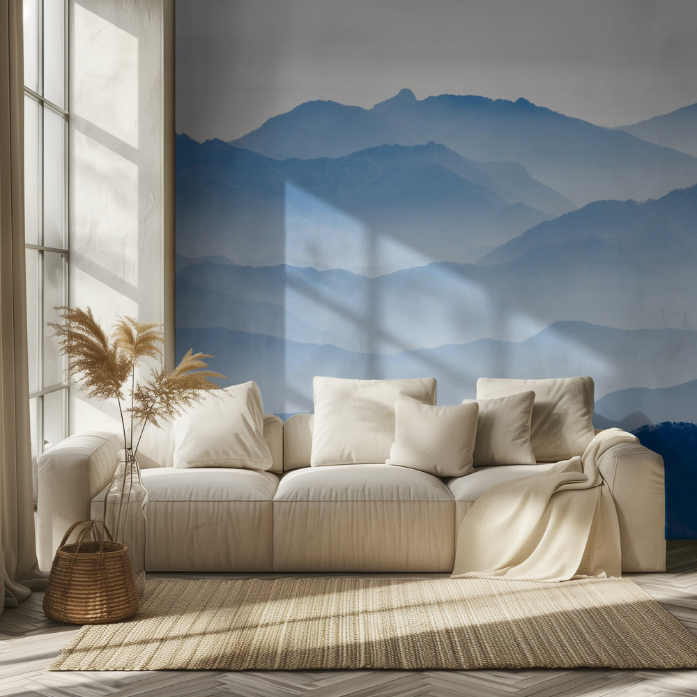Montagnes brumeuses | Papier Peint Photo