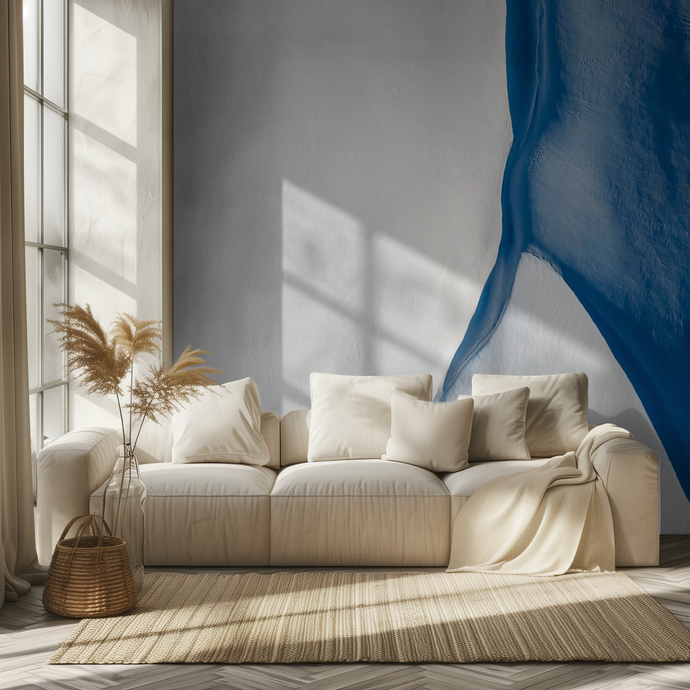 Blanc et bleu | Papier Peint Photo