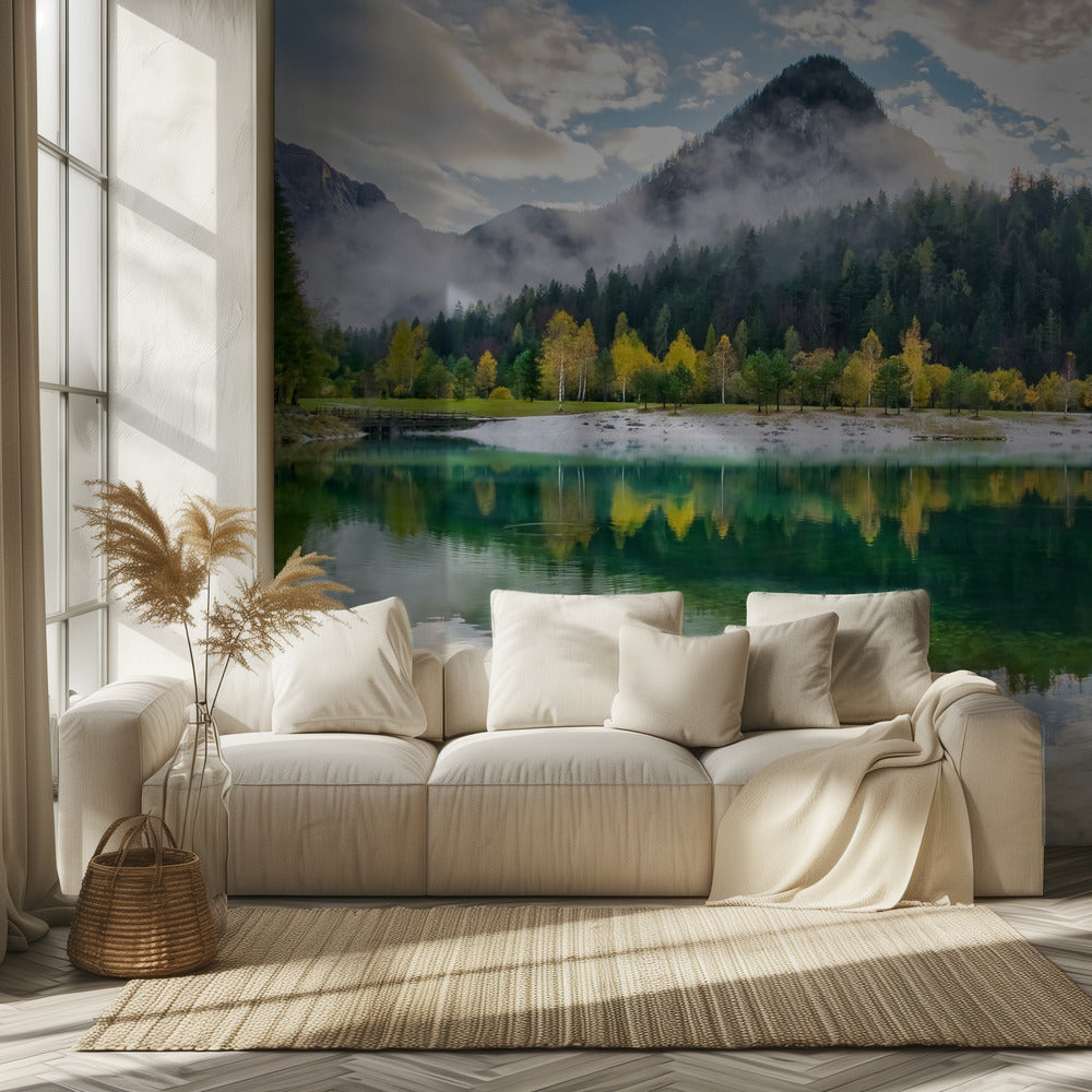 Lago Jasna después de la lluvia | Papel Pintado Fotográfico