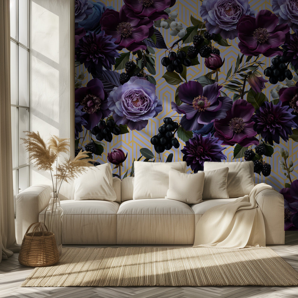 Gothic_Gold Lilac Art | Fototapeten
