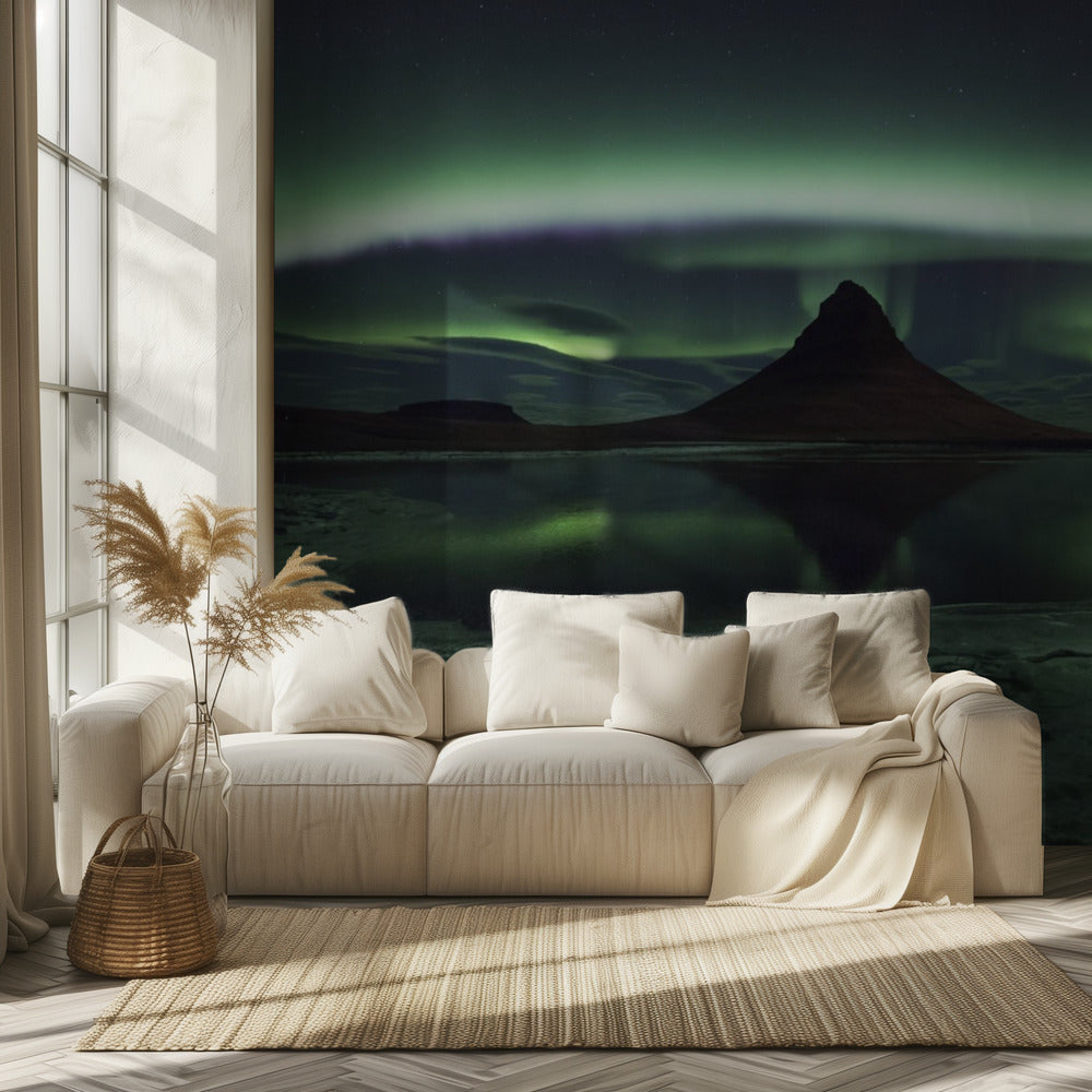 Kirkjufell Aurora | Fototapet