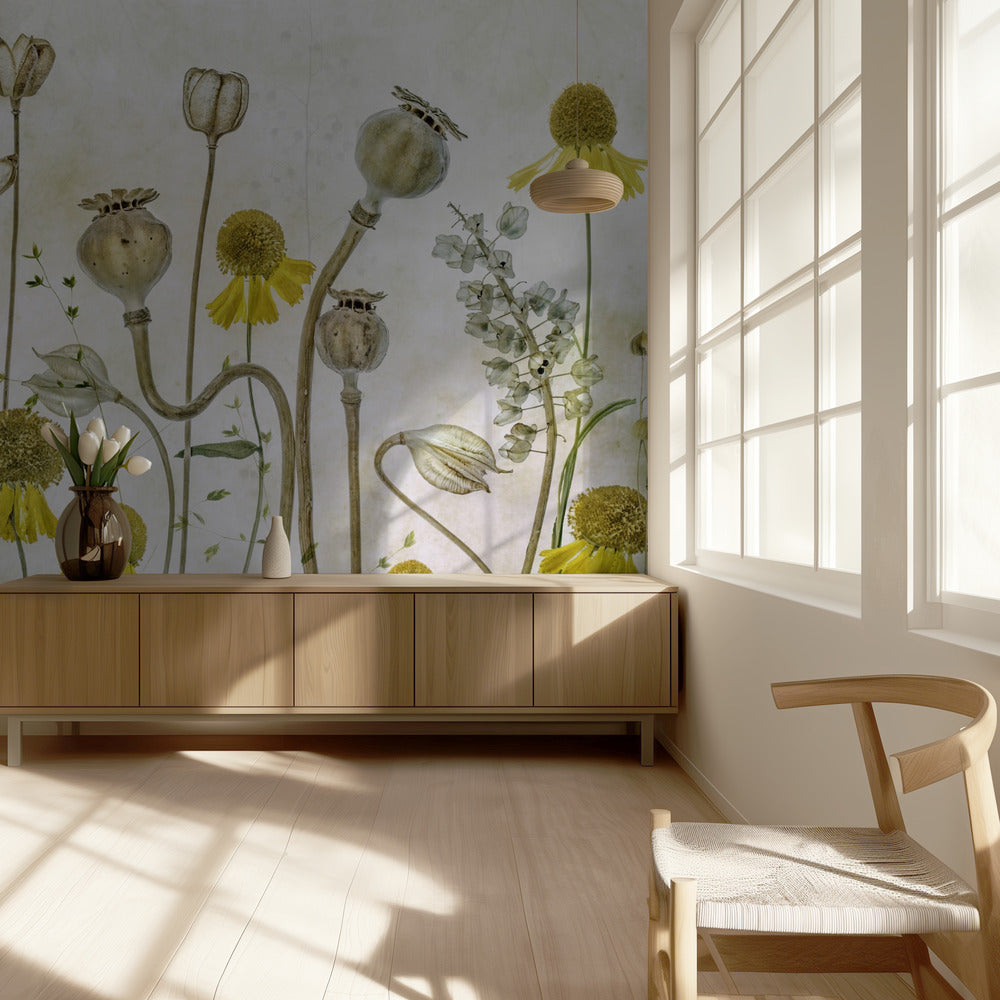 Maki i Helenium | Fototapeta