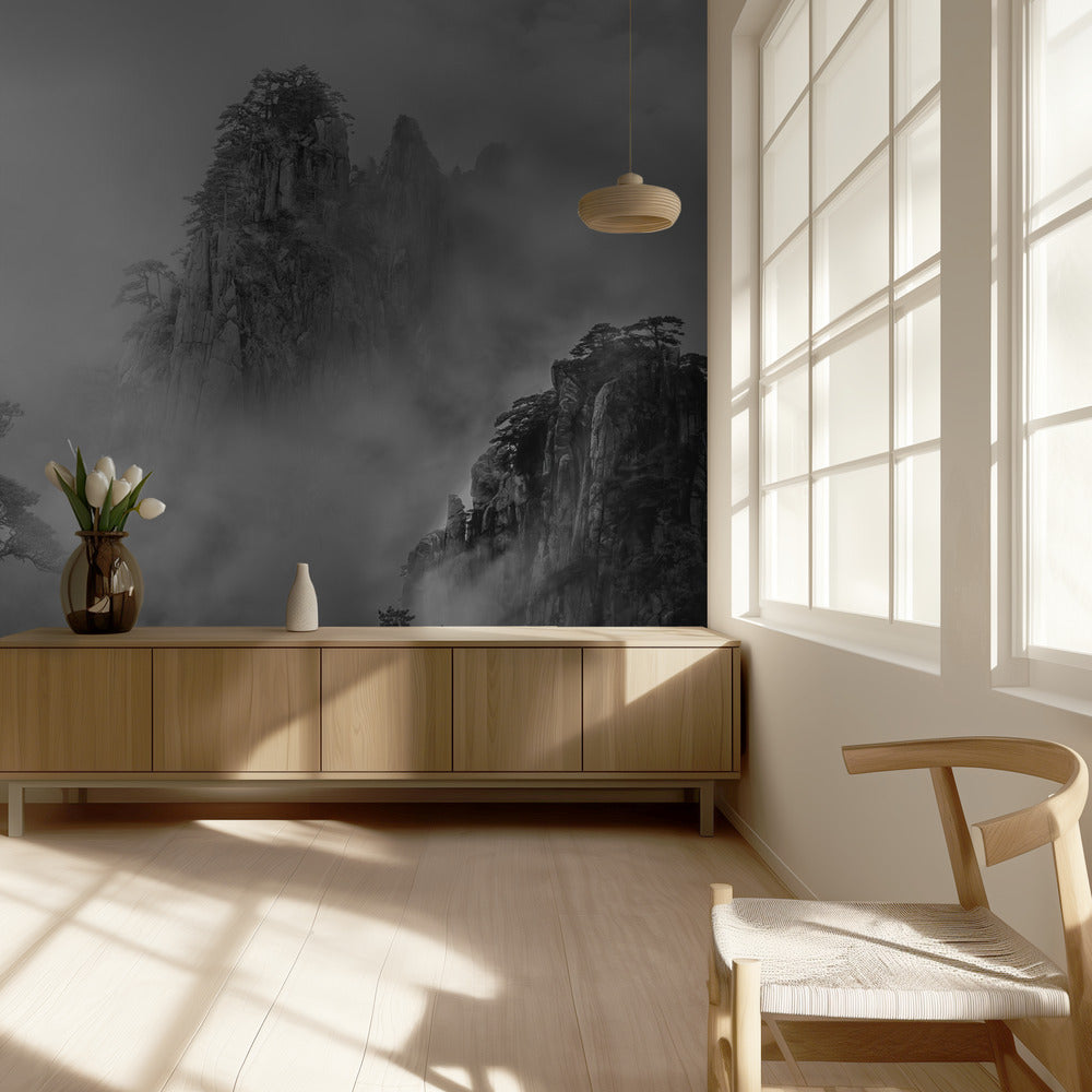 Huang Shan im Nebel | Fototapeten