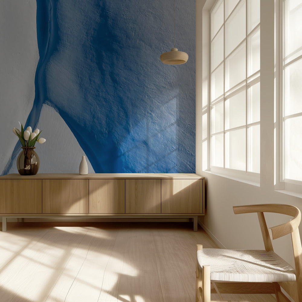 Blanc et bleu | Papier Peint Photo