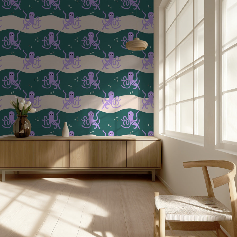 Pulpo (diseño de patrón) | Papel Pintado Fotográfico